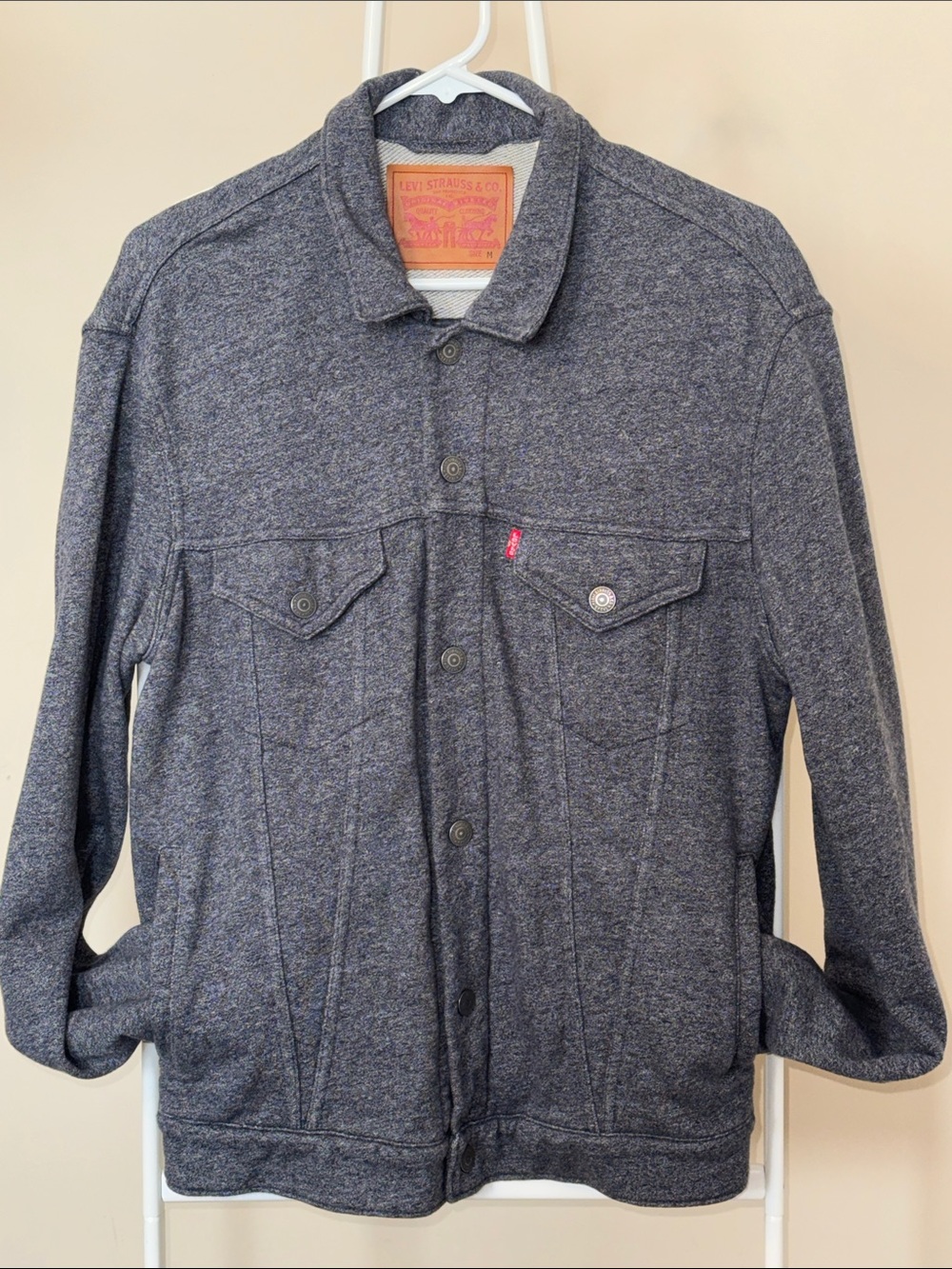 Levi's Men's Charcoal Knit Shirt Jacket